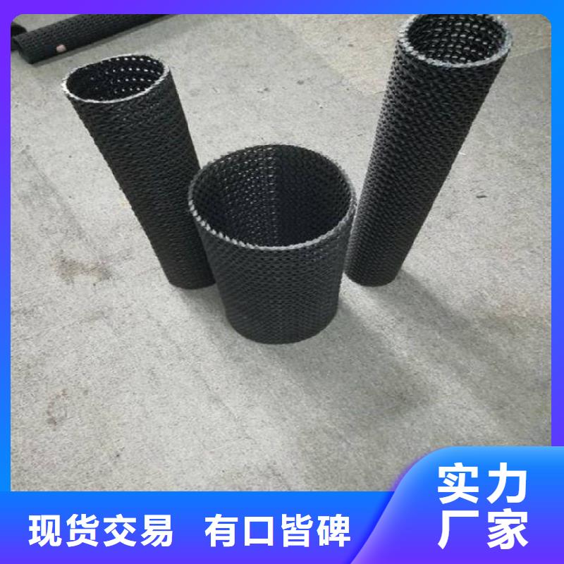硬式透水管钢塑土工格栅厂家实力雄厚